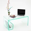 Modern Acrylic Glass Coffee Table Tea Table , Glass Furniture Long End Computer and Study Table, Plexiglass Black Console Table