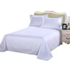 40S Wholesale cheap polyester cotton hotel flat bed sheet sets twin full,factory price 3cm stripe flat sheet for star hotel