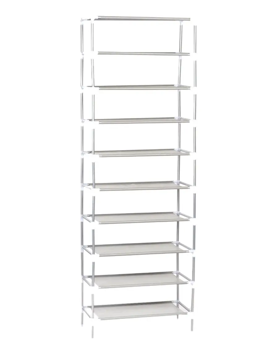 YOUUD Shoe Rack 10-Tier Shoe Rack Shoe Storage Shoe Organizer Space Saving Shoe Tower Stackable Shelves Shoes Organizer Black Holds 50 Pairs of Shoes 69.125 L x 11.125 W x 38.50 H