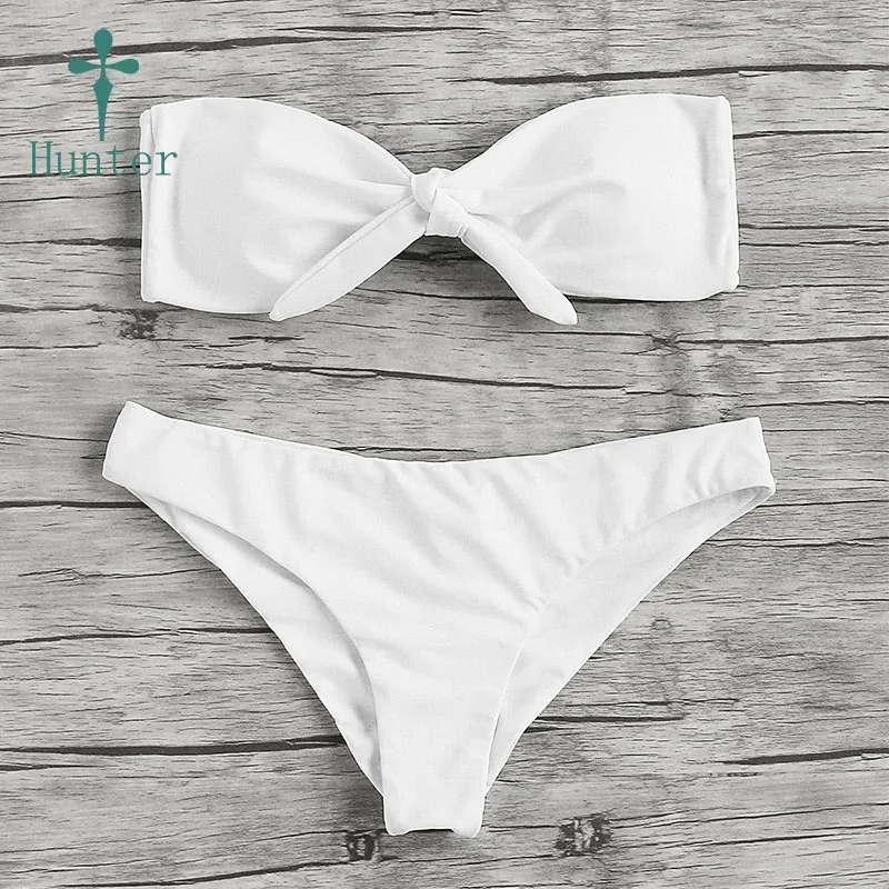 plain white bathing suit