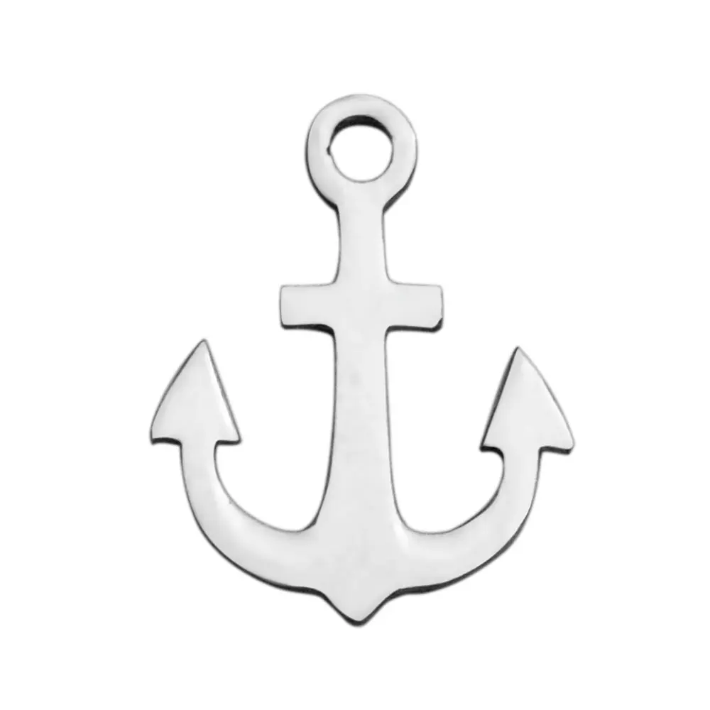 

PandaHall 304 Stainless Steel Anchor Charms, Stainless steel color