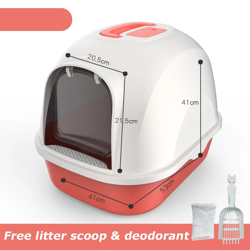 
waterproof hooded cat litter pan cat litter box cat toilet 