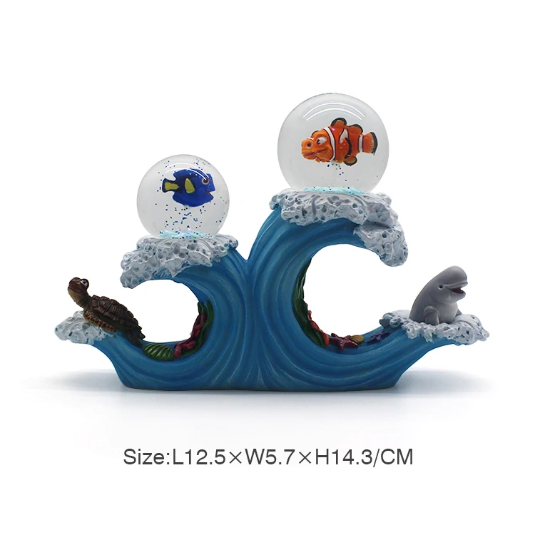 Customized SnowGlobe Ocean Glass Water Ball Indoor Decorations for Children's Gifts Travel Souvenirs with a Diameter of 10cm details