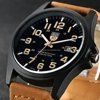 

SOKI Men Wrist Watches Casual Leather Military Watch Analog Men's quartz watch Relogio Masculino 1847 Relogio masculino clock