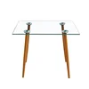Modern square solid dining 8mm tempered glass table