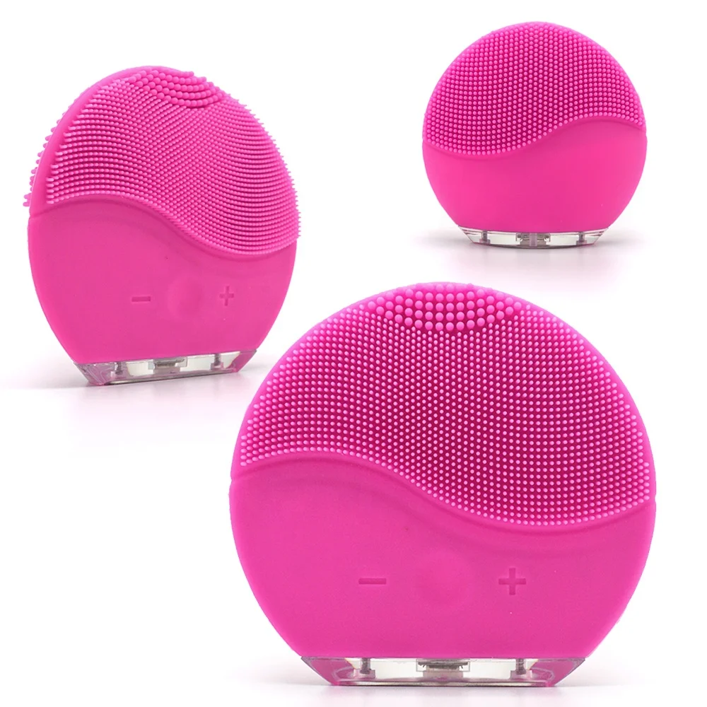 

High Quality Home Use Hot Selling Waterproof USB Electric Facial Cleansing Brush, Blue/pink