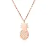 New arrival Pineapple design 316L Stainless Steel Pendant necklace with Rose gold plated jewellery SSP080