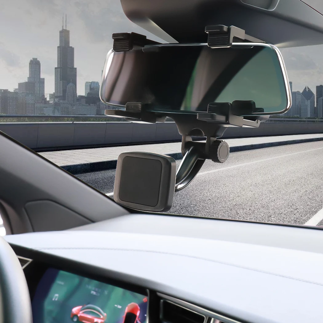 Car Mirror Holder Rearview Mirror Mount Auto Cell Phone Holder