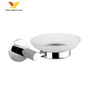 Bathroom Classical Round Glass Shower Soap Dishes Holder