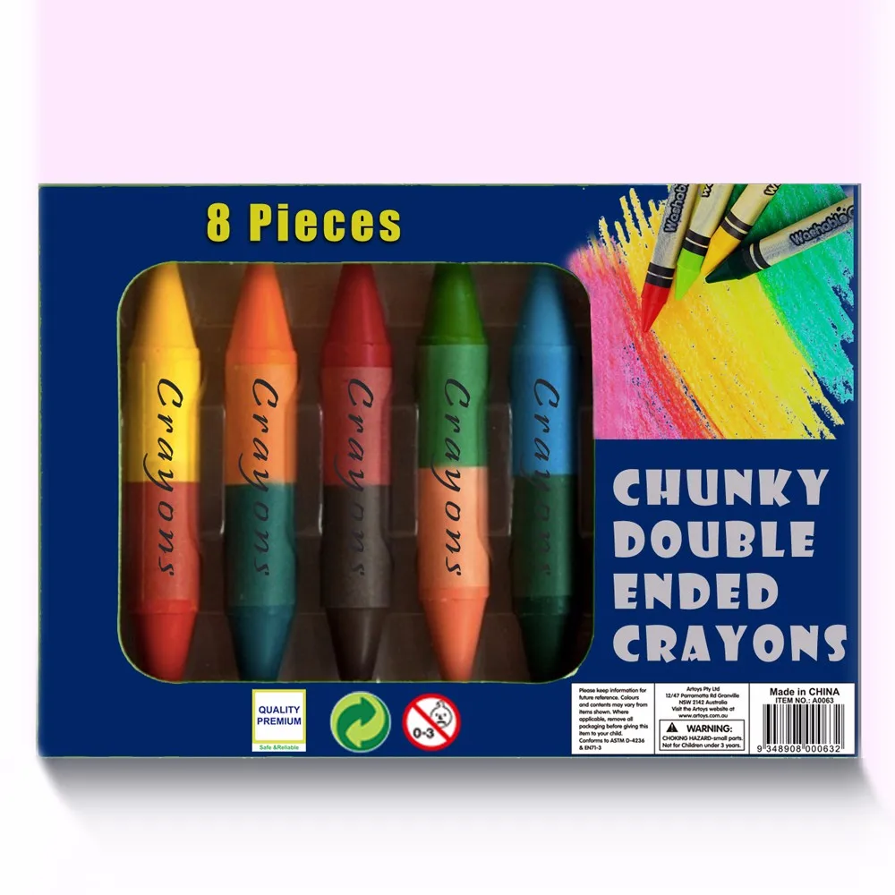 Wholesale 8pk Jumbo Dualended Chunky Crayons For Toddlers Buy Jumbo