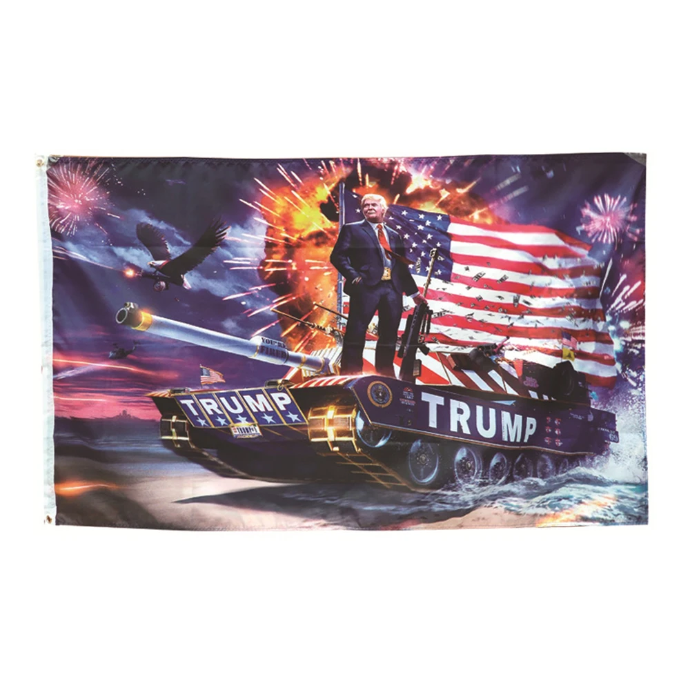 Trump Eagle 2024 Flag Reelect American Flag With 2 Metal Grommets 3x5