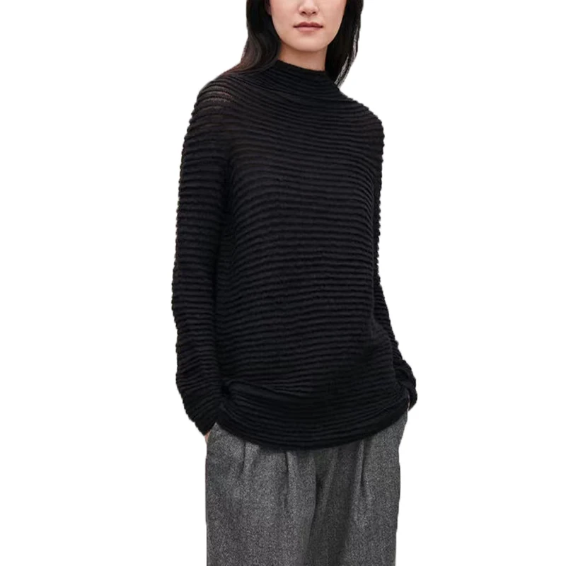 

Women Oversize Sweater Wool High Neck Sweater Jumpers Woman Sweater For Women