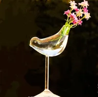 

Wholesale New Design and High Quality Bird Clear Glass Vase for Home and Office Decorations