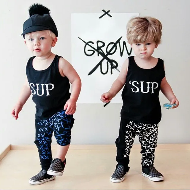 

SUP Baby Boy Boutique Wholesale Baby Boys Clothing Set Outfit Bebes Outfits, Black navy