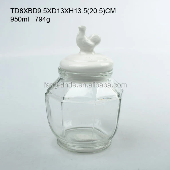 With Animal Carving Lid Decorative Fansy Specail Shaped Glass