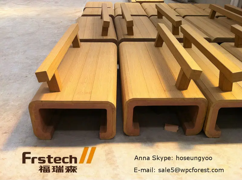 Wpc Work Bench Round Tree Bench Composite Deck Chair Outdoor Wood