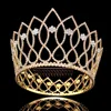Top grade unique design full round silver bridal pageant crowns and tiaras