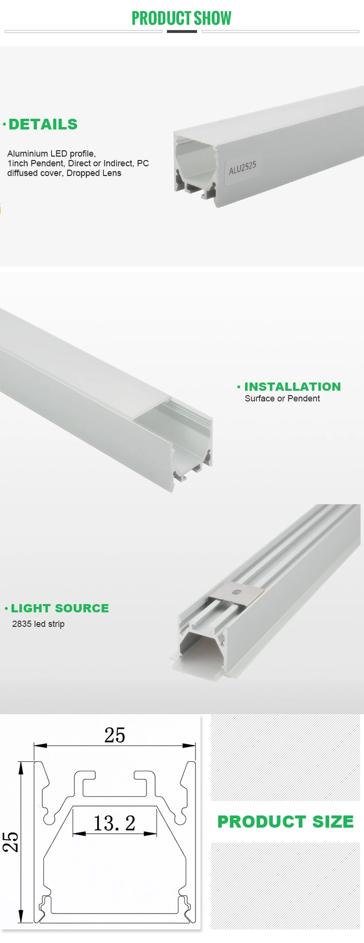 Wholesale alu led aluminum profile put door