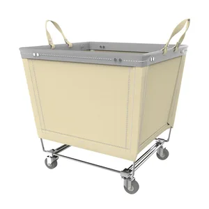 Image of Dirty clothes laundry hamper bag rolling laundry basket on wheels