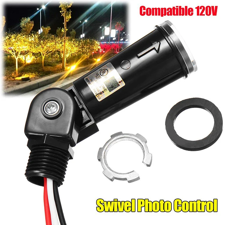 Photocell for Wall Packs LED Swivel Mount Photo Control 120-277V Dusk to Dawn Photo Sensor