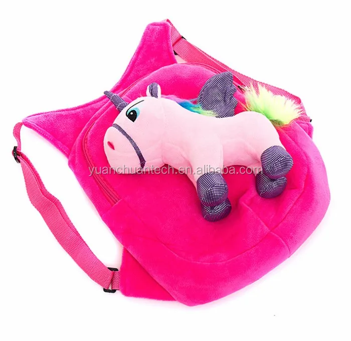 Unicorn Plush Backpack,Unicorn Colorful Back Bag For Children,School
