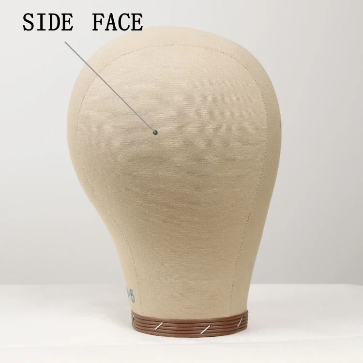 19"24" 100 Cork Canvas Block Head Mannequin Head Wig Display Styling