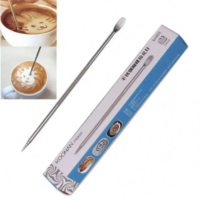 

Useful Stainless Steel Barista Cappuccino Latte Espresso Coffee Decorating Pen Art Household Kitchen Cafe Tool dropshipping