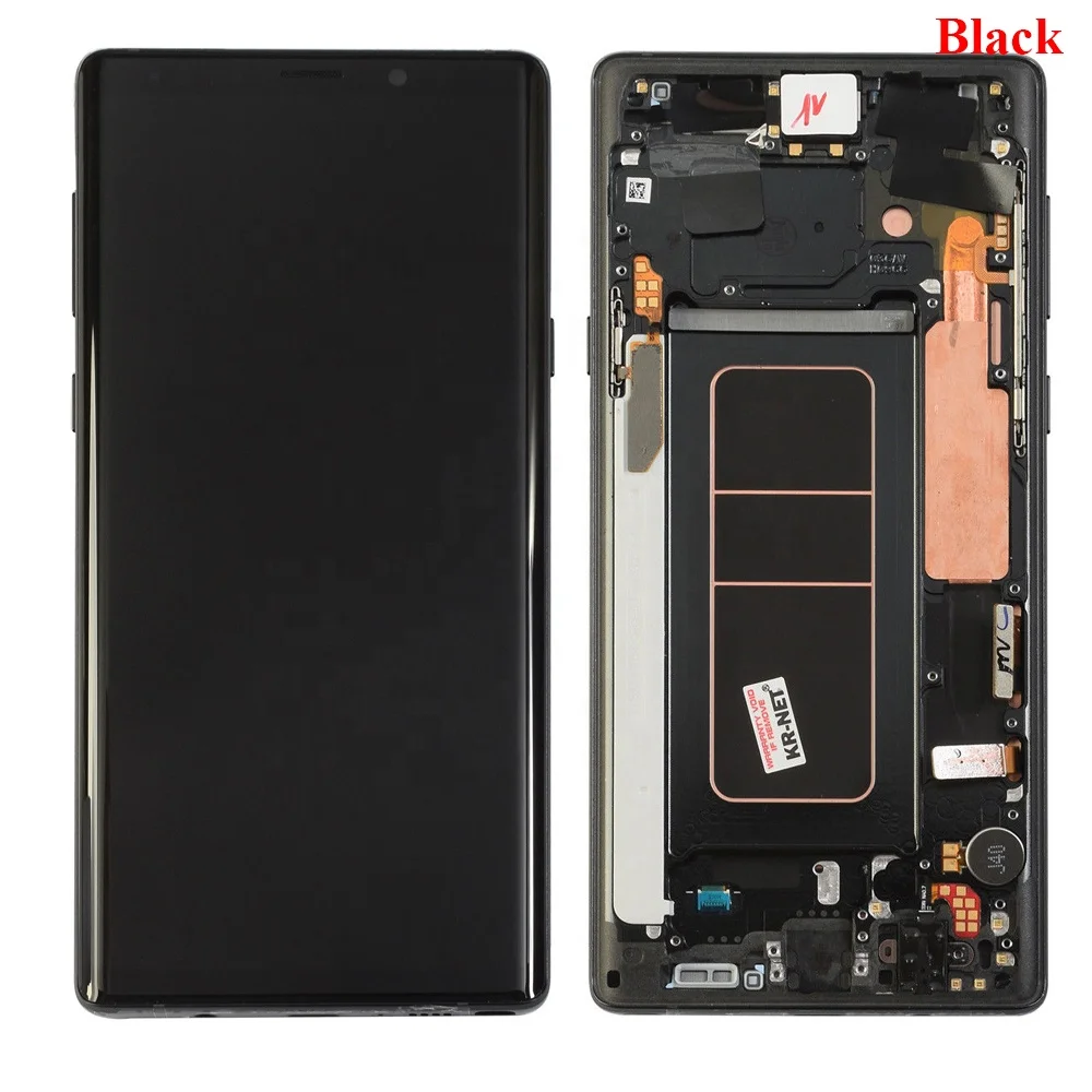 Original OEM For Samsung Galaxy Note 9 N960F LCD Display Touch Screen Digitizer Assembly With Frame Blue Purple Black