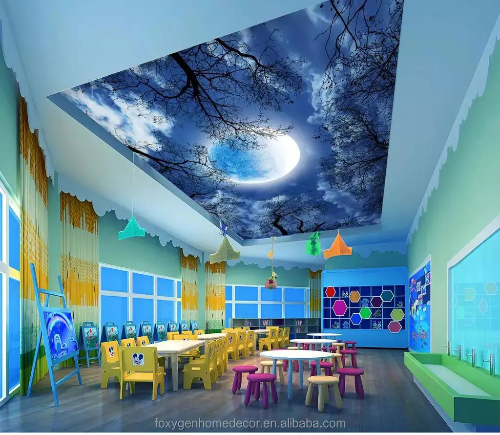 Suspended 3d Ceiling Decoration False Ceiling Designs For Hall Pvc