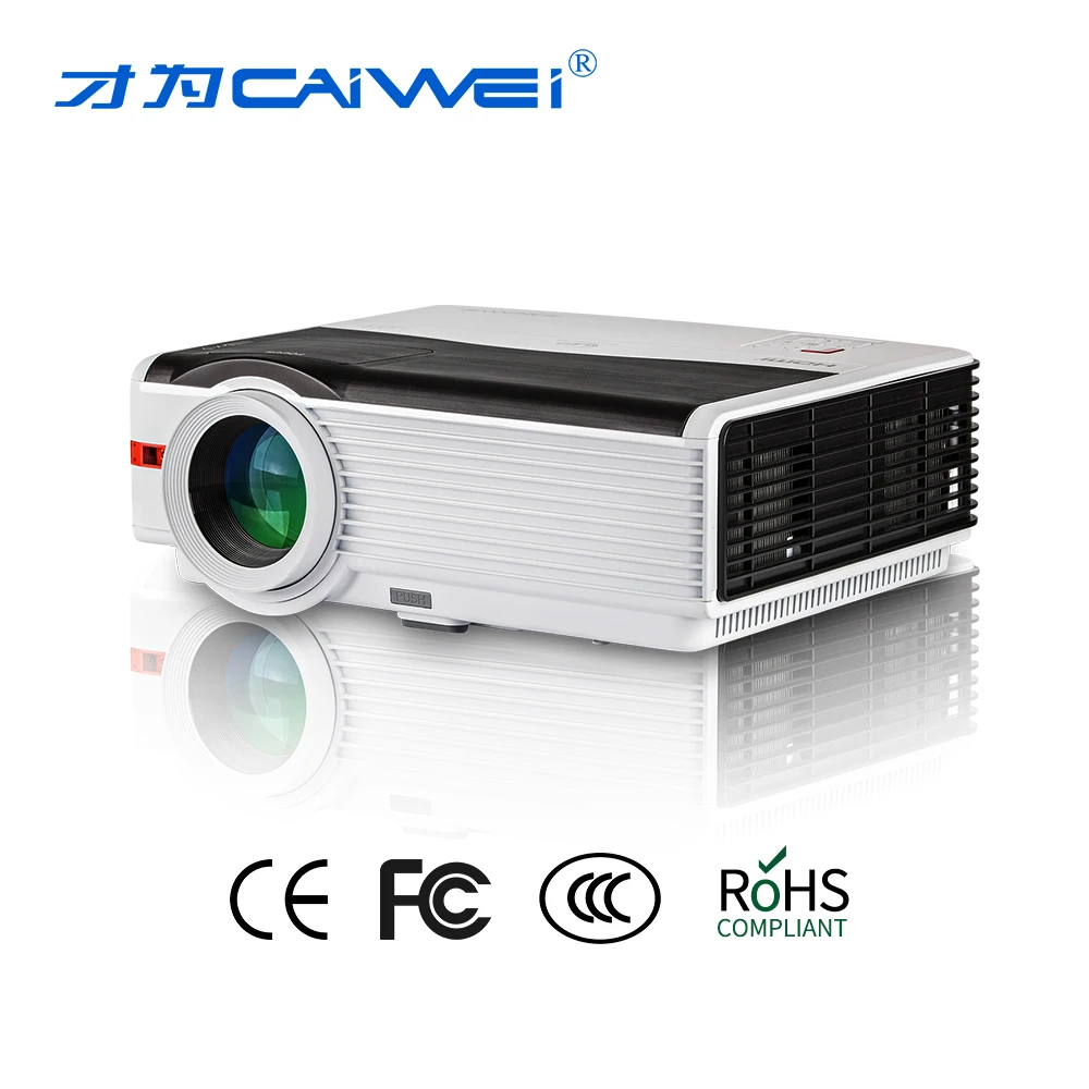 

home theater projector 5000Lumens HD projector blue and red 3D function beamer