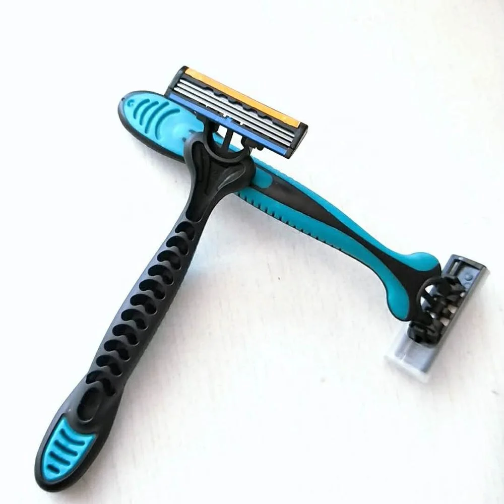 

Stainless Steel Triple Blade Razor Mens Grooming Safety Shaving For Cleaning