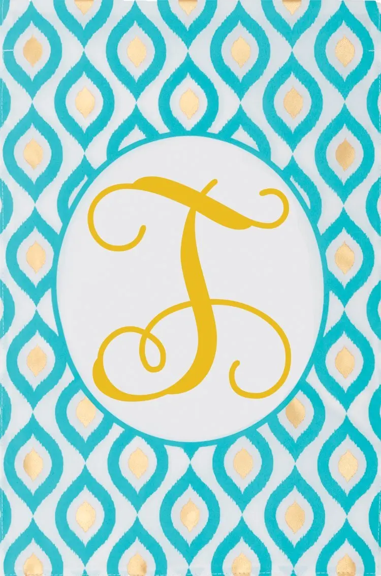 Buy Turqoise Peacock Letter M Embroidered Monogram