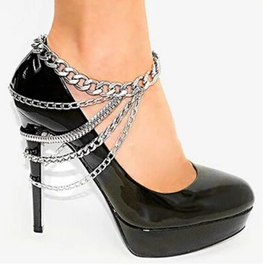 

Sexy Women Anklet Multi layers Chain High Heel Shoe Foot Ankle Bracelet, Silver ,gold