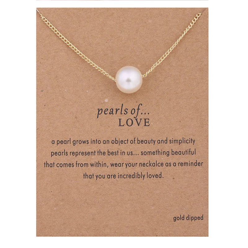 Personalized make a wish card necklaces gold/silver single pearl/quadrofoil/infinity/pearl sunlight pendant choker necklace
