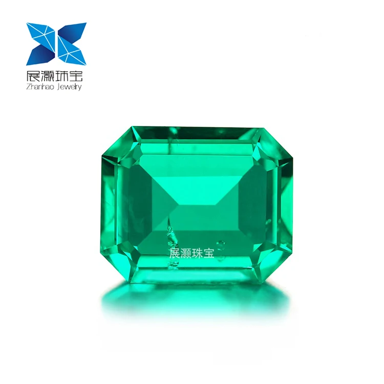 

Zhanhao Jewelry Excellent Quality Emerald stones Emerald Cut 7x9.5MM, Green