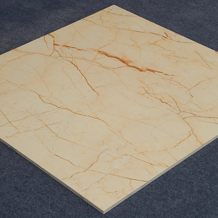 Polished Golden Vein Marble Floor Tile Full Body Porcelain Tiles For