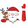 Christmas decoration Santa waving car sticker style window wiper decal after windshield decoration