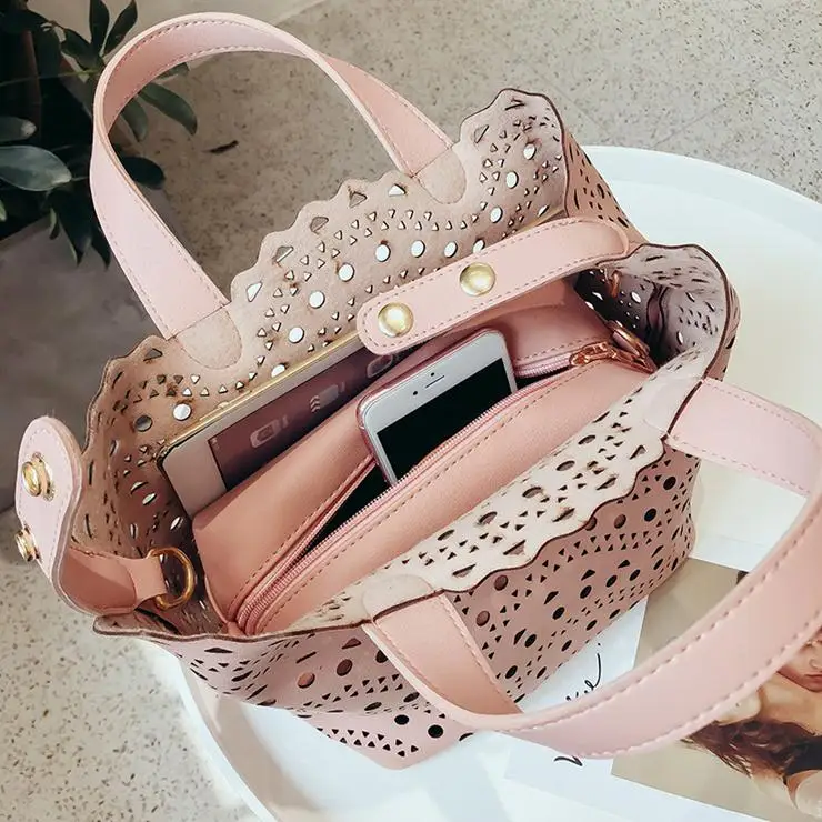 X64691A 2018 Summer Casual women PU hollow out crossbody handbags