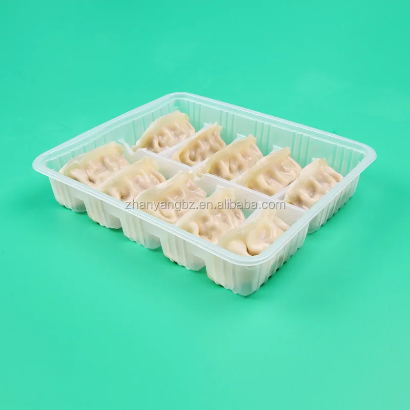 Food Grade Quick Frozen Dumpling Package Pet Pp Pvc Compartment Plastic