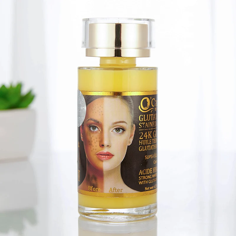 

O'Carly Skincare Strong Whitening Stained Diamond Oil Hyaluronic Acid Glutathio Comprime Concentre Luxury 24K Gold Face Serum