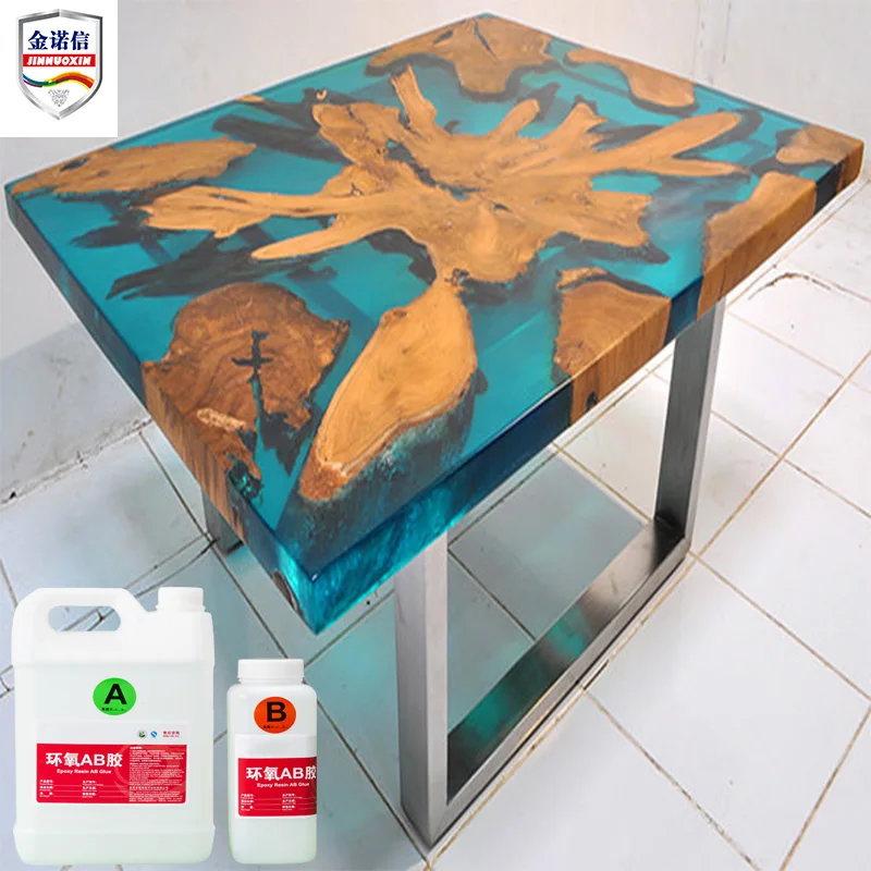 
Wood Resin Table Crystal Clear Bar Table Top Epoxy Resin and AB Glue 