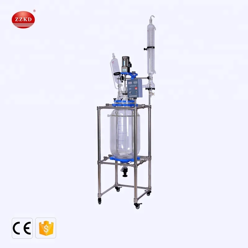 
Chemicals Hydrogenation 50L Jacketed Glass Reactor 