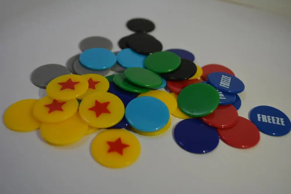 19mm Custom Plastic Clear Bingo Game Chips Bingo Poker Chips Supplies