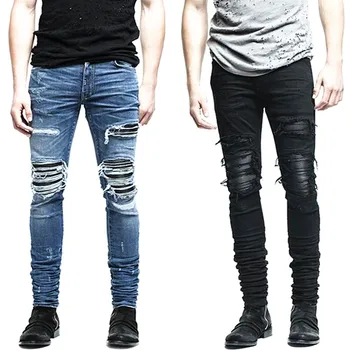 mens slim fit motorcycle jeans