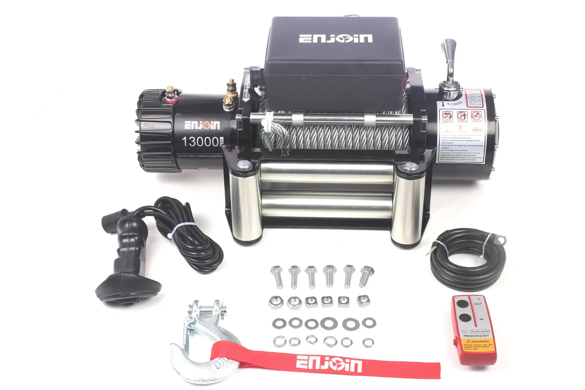 Enjoin High Quality Winch 13000 Lbs (5909kgs) 12v Dc Motor For Winch Car Cable Winch Ejtx13000b