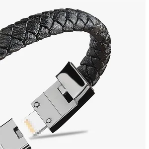 Leather Bracelet Charger iPhone Android & Type C
