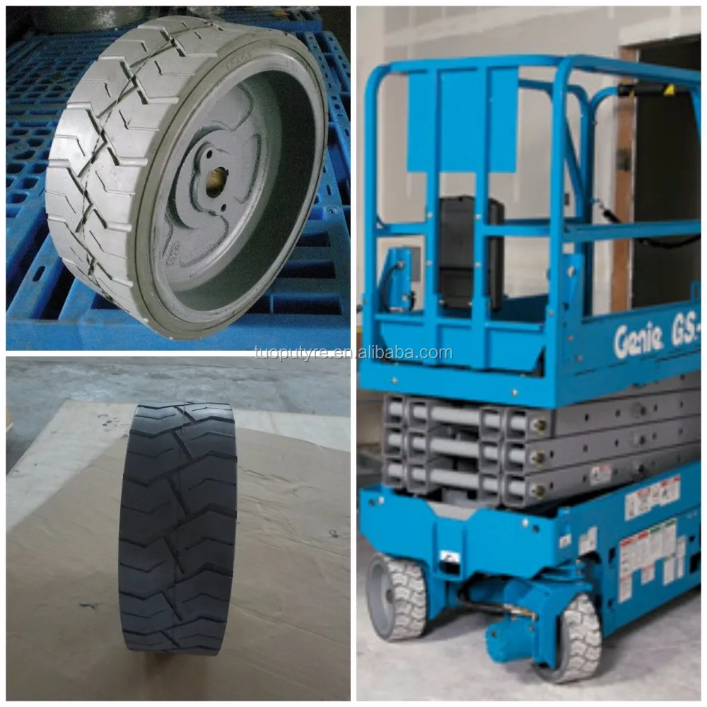 Genie Scissor Lift Cured On Rim Solid Tire 12x4.5 Non Marking Buy Scissor Lift Solid Tire 12x4