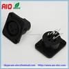 Right angle Plastic jacket Fits D Series Pattern Holes Vertical PCB Mount Flange Mount 3 Pole 3 pin XLR Female connector