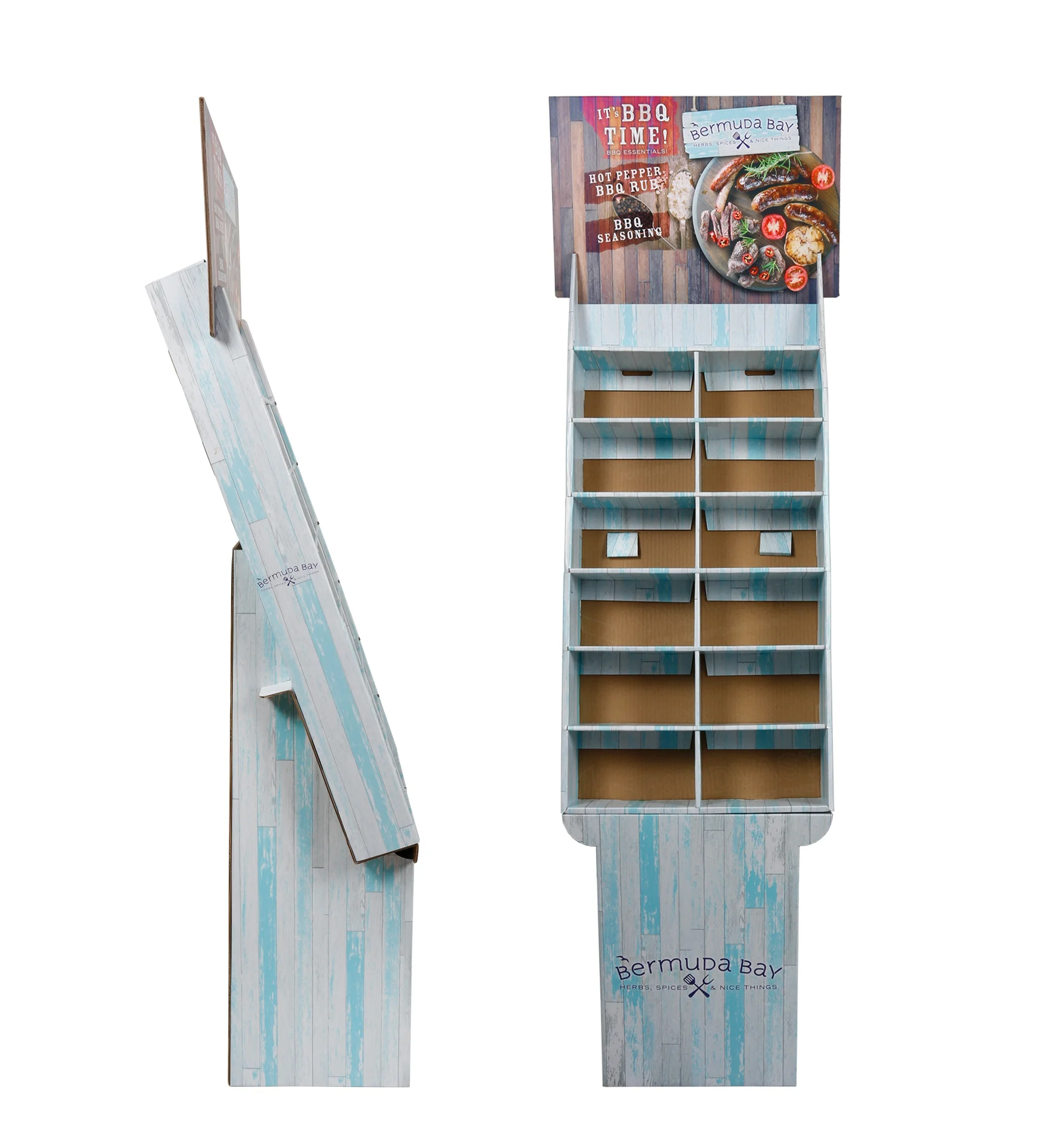 Creative Colorful 4 Shelf Cell Floor Standing Display For Retail In The