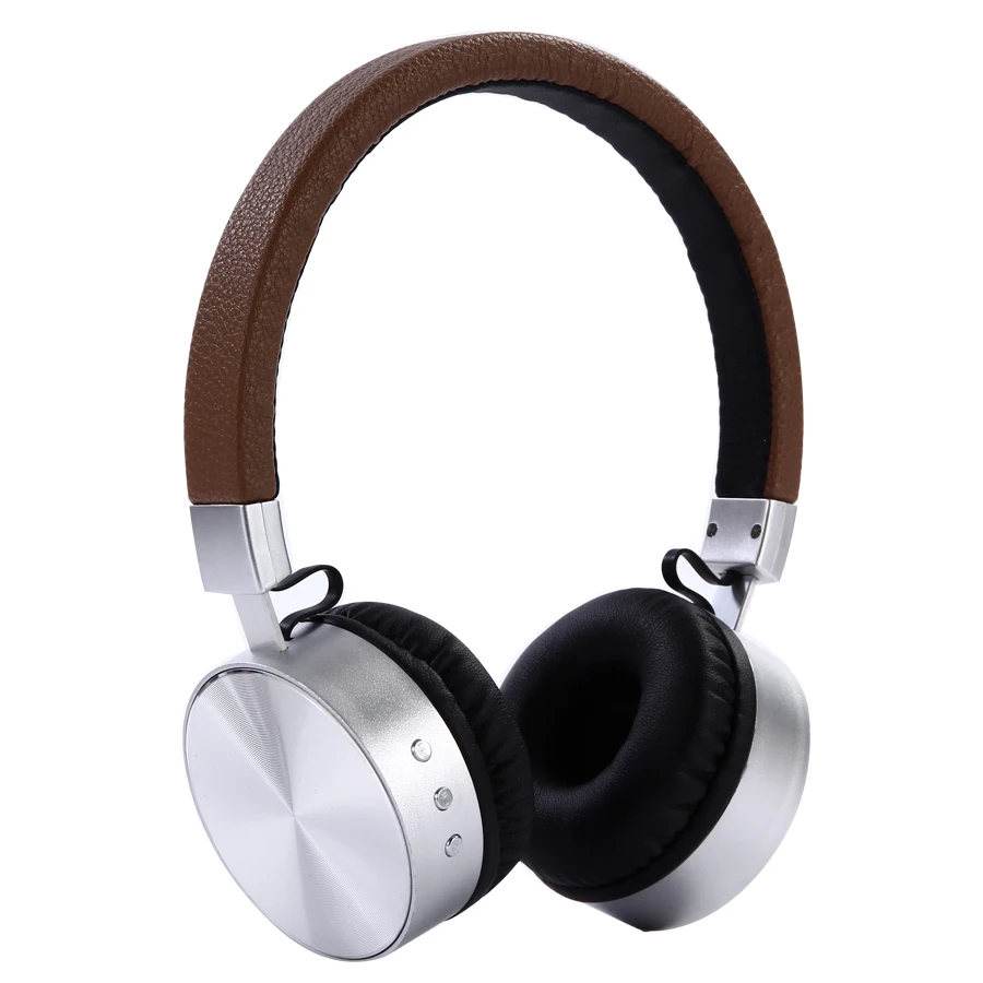 

Cheap silver headband wireless headphones with built-in mp3 player